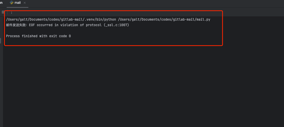 解决python发邮件EOF occurred in violation of protocol (_ssl 解决python发邮件EOF occurred in violation of protocol (_ssl